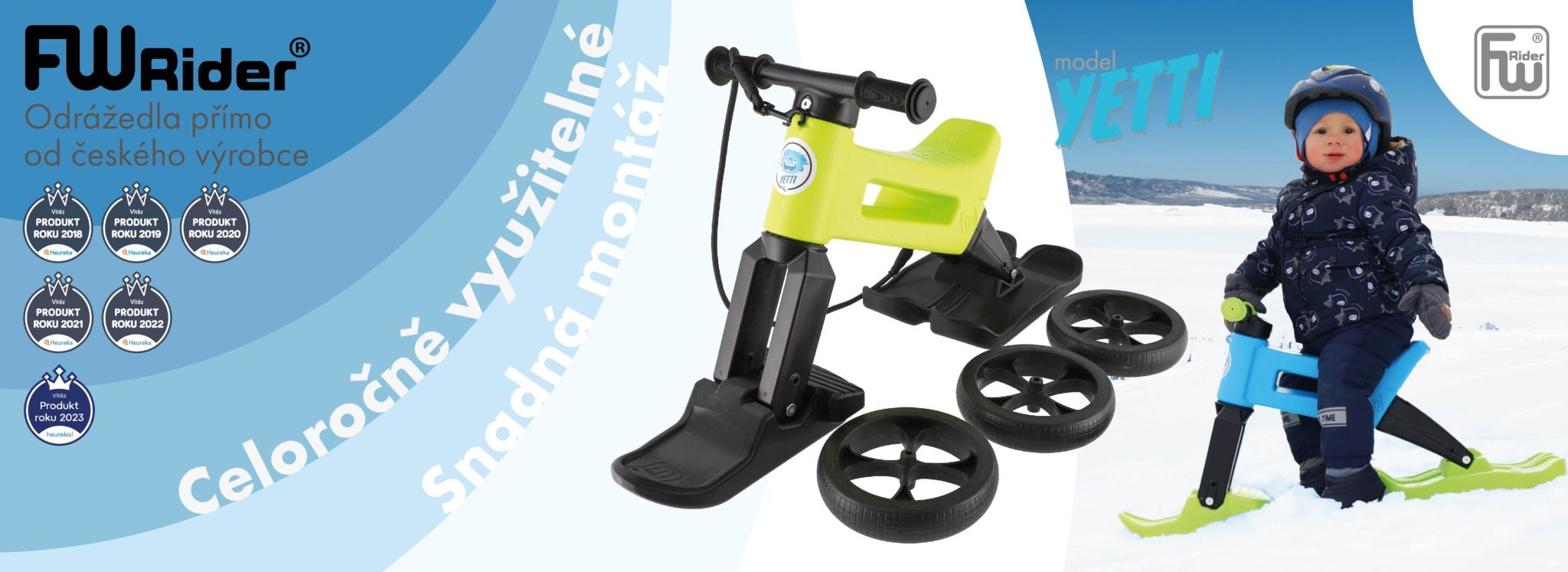 Odrážedlo FUNNY WHEELS Rider YETTI FUNNY WHEELS Rider YETTI
