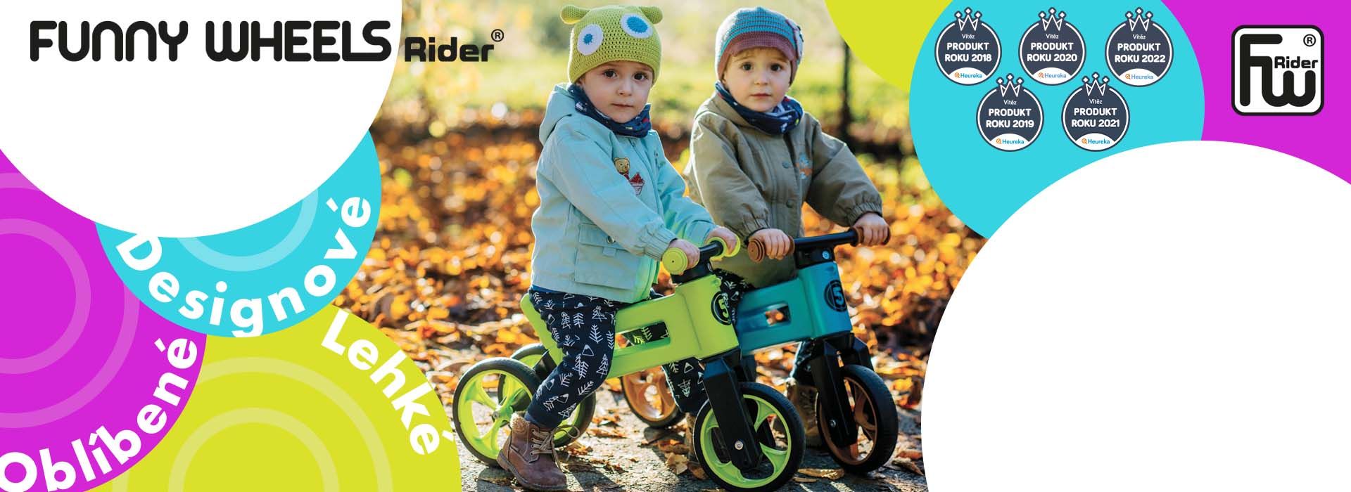 FUNNY WHEELS Rider - dětská odrážedla od českého výrobce